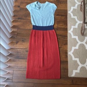 ✏️ Pencil Skirt Color Block Dress